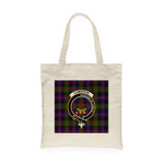 Canvas Tote Bags Royal Scottish Cameron Of Erracht Modern Clan Badge Tartan Plaid Tote Bag - Scotstee Shop
