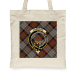 Canvas Tote Bags Royal Scottish Cameron Of Erracht Weathered Clan Badge Tartan Plaid Tote Bag - Scotstee Shop