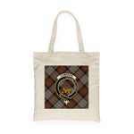 Canvas Tote Bags Royal Scottish Cameron Of Erracht Weathered Clan Badge Tartan Plaid Tote Bag - Scotstee Shop