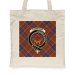 Canvas Tote Bags Royal Scottish Cameron Of Lochiel Ancient Clan Badge Tartan Plaid Tote Bag - Scotstee Shop