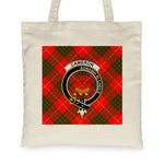Canvas Tote Bags Royal Scottish Cameron Red Clan Badge Tartan Plaid Tote Bag - Scotstee Shop