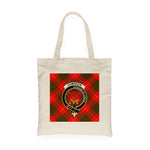 Canvas Tote Bags Royal Scottish Cameron Red Clan Badge Tartan Plaid Tote Bag - Scotstee Shop