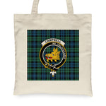 Canvas Tote Bags Royal Scottish Campbell Ancient Clan Badge Tartan Plaid Tote Bag - Scotstee Shop