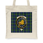 Canvas Tote Bags Royal Scottish Campbell Argyll Ancient Clan Badge Tartan Plaid Tote Bag - Scotstee Shop