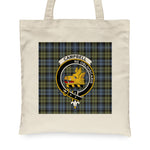 Canvas Tote Bags Royal Scottish Campbell Faded Clan Badge Tartan Plaid Tote Bag - Scotstee Shop