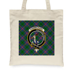 Canvas Tote Bags Royal Scottish Carmichael Modern Clan Badge Tartan Plaid Tote Bag - Scotstee Shop