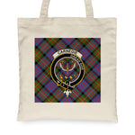 Canvas Tote Bags Royal Scottish Carnegie Ancient Clan Badge Tartan Plaid Tote Bag - Scotstee Shop