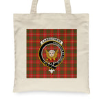 Canvas Tote Bags Royal Scottish Carruthers Clan Badge Tartan Plaid Tote Bag - Scotstee Shop