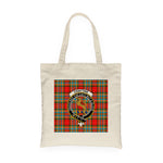 Canvas Tote Bags Royal Scottish Chattan Clan Badge Tartan Plaid Tote Bag - Scotstee Shop