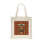 Canvas Tote Bags Royal Scottish Chattan Red Clan Badge Tartan Plaid Tote Bag - Scotstee Shop