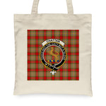 Canvas Tote Bags Royal Scottish Chattan Red Clan Badge Tartan Plaid Tote Bag - Scotstee Shop