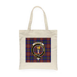 Canvas Tote Bags Royal Scottish Chisholm Hunting Modern Clan Badge Tartan Plaid Tote Bag - Scotstee Shop