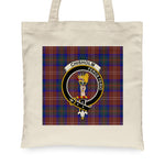 Canvas Tote Bags Royal Scottish Chisholm Hunting Modern Clan Badge Tartan Plaid Tote Bag - Scotstee Shop