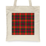 Canvas Tote Bags Royal Scottish Christie Clan Badge Tartan Plaid Tote Bag - Scotstee Shop