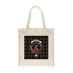 Canvas Tote Bags Royal Scottish Clelland Clan Badge Tartan Plaid Tote Bag - Scotstee Shop