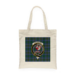 Canvas Tote Bags Royal Scottish Cockburn Ancient Clan Badge Tartan Plaid Tote Bag - Scotstee Shop