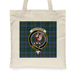 Canvas Tote Bags Royal Scottish Cockburn Ancient Clan Badge Tartan Plaid Tote Bag - Scotstee Shop