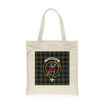 Canvas Tote Bags Royal Scottish Colquhoun Clan Badge Tartan Plaid Tote Bag - Scotstee Shop