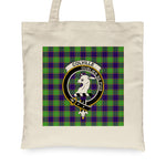 Canvas Tote Bags Royal Scottish Colville Clan Badge Tartan Plaid Tote Bag - Scotstee Shop