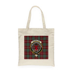 Canvas Tote Bags Royal Scottish Crawford Modern Clan Badge Tartan Plaid Tote Bag - Scotstee Shop