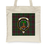 Canvas Tote Bags Royal Scottish Crosbie Clan Badge Tartan Plaid Tote Bag - Scotstee Shop