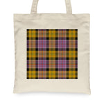 Canvas Tote Bags Royal Scottish Culloden Ancient Clan Badge Tartan Plaid Tote Bag - Scotstee Shop