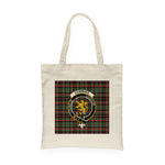 Canvas Tote Bags Royal Scottish Cumming Hunting Ancient Clan Badge Tartan Plaid Tote Bag - Scotstee Shop