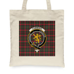 Canvas Tote Bags Royal Scottish Cumming Hunting Modern Clan Badge Tartan Plaid Tote Bag - Scotstee Shop