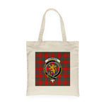 Canvas Tote Bags Royal Scottish Cumming Modern Clan Badge Tartan Plaid Tote Bag - Scotstee Shop