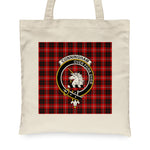 Canvas Tote Bags Royal Scottish Cunningham Clan Badge Tartan Plaid Tote Bag - Scotstee Shop