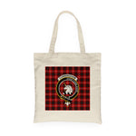 Canvas Tote Bags Royal Scottish Cunningham Clan Badge Tartan Plaid Tote Bag - Scotstee Shop