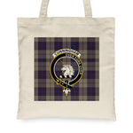 Canvas Tote Bags Royal Scottish Cunningham Dress Blue Dancers Clan Badge Tartan Plaid Tote Bag - Scotstee Shop