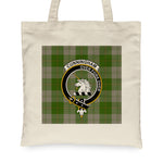 Canvas Tote Bags Royal Scottish Cunningham Dress Green Dancers Clan Badge Tartan Plaid Tote Bag - Scotstee Shop