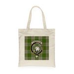 Canvas Tote Bags Royal Scottish Cunningham Dress Green Dancers Clan Badge Tartan Plaid Tote Bag - Scotstee Shop
