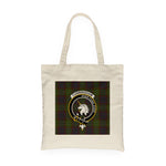 Canvas Tote Bags Royal Scottish Cunningham Hunting Modern Clan Badge Tartan Plaid Tote Bag - Scotstee Shop