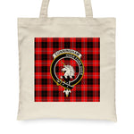 Canvas Tote Bags Royal Scottish Cunningham Modern Clan Badge Tartan Plaid Tote Bag - Scotstee Shop