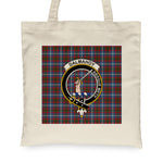 Canvas Tote Bags Royal Scottish Dalmahoy Clan Badge Tartan Plaid Tote Bag - Scotstee Shop