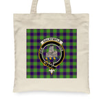 Canvas Tote Bags Royal Scottish Dalrymple Clan Badge Tartan Plaid Tote Bag - Scotstee Shop