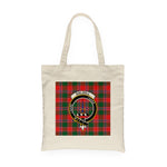 Canvas Tote Bags Royal Scottish Dalzell Clan Badge Tartan Plaid Tote Bag - Scotstee Shop