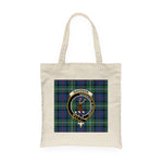 Canvas Tote Bags Royal Scottish Davidson Of Tulloch Clan Badge Tartan Plaid Tote Bag - Scotstee Shop