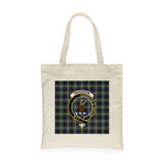 Canvas Tote Bags Royal Scottish Davidson Of Tulloch Dress Clan Badge Tartan Plaid Tote Bag - Scotstee Shop