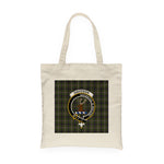 Canvas Tote Bags Royal Scottish Davidson Tulloch Dress Clan Badge Tartan Plaid Tote Bag - Scotstee Shop