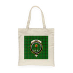 Canvas Tote Bags Royal Scottish Don Clan Badge Tartan Plaid Tote Bag - Scotstee Shop