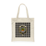 Canvas Tote Bags Royal Scottish Douglas Grey Clan Badge Tartan Plaid Tote Bag - Scotstee Shop
