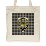 Canvas Tote Bags Royal Scottish Douglas Grey Clan Badge Tartan Plaid Tote Bag - Scotstee Shop