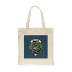 Canvas Tote Bags Royal Scottish Douglas Modern Clan Badge Tartan Plaid Tote Bag - Scotstee Shop