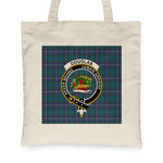 Canvas Tote Bags Royal Scottish Douglas Modern Clan Badge Tartan Plaid Tote Bag - Scotstee Shop