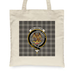 Canvas Tote Bags Royal Scottish Drummond Grey Clan Badge Tartan Plaid Tote Bag - Scotstee Shop