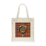 Canvas Tote Bags Royal Scottish Drummond Of Strathallan Clan Badge Tartan Plaid Tote Bag - Scotstee Shop