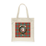 Canvas Tote Bags Royal Scottish Dunbar Ancient Clan Badge Tartan Plaid Tote Bag - Scotstee Shop